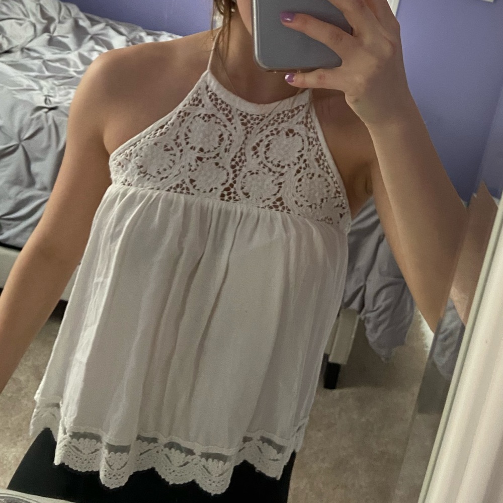 Forever 21 White Halter Top